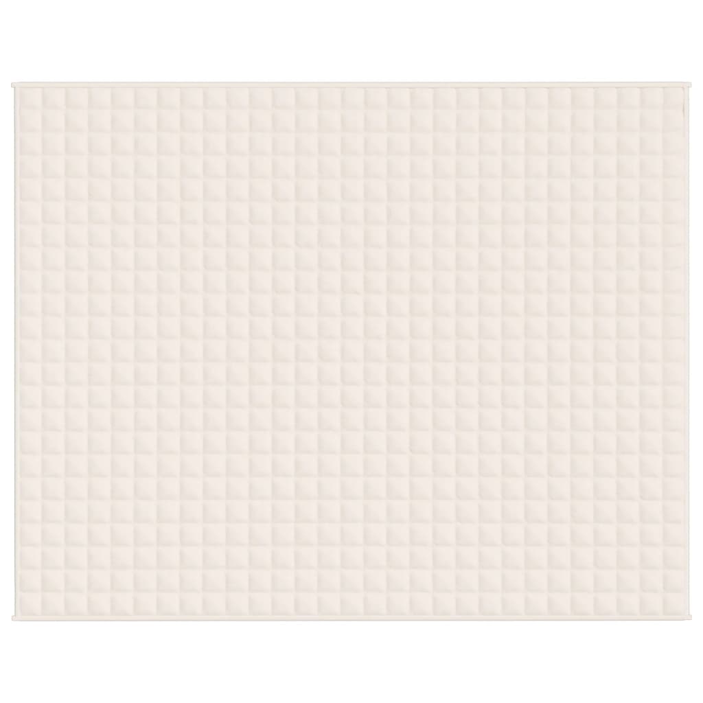 Verzwaringsdeken 235x290 cm 11 kg stof lichtcrèmekleurig