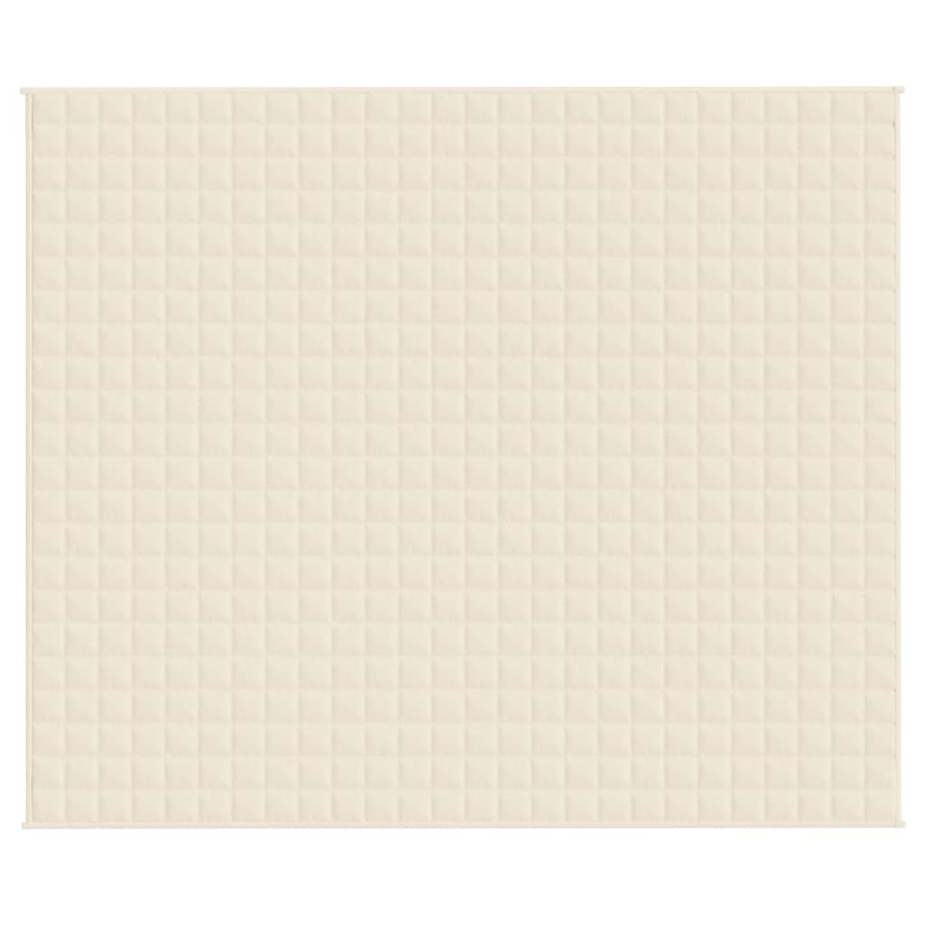Verzwaringsdeken 220x260 cm 11 kg stof lichtcrèmekleurig