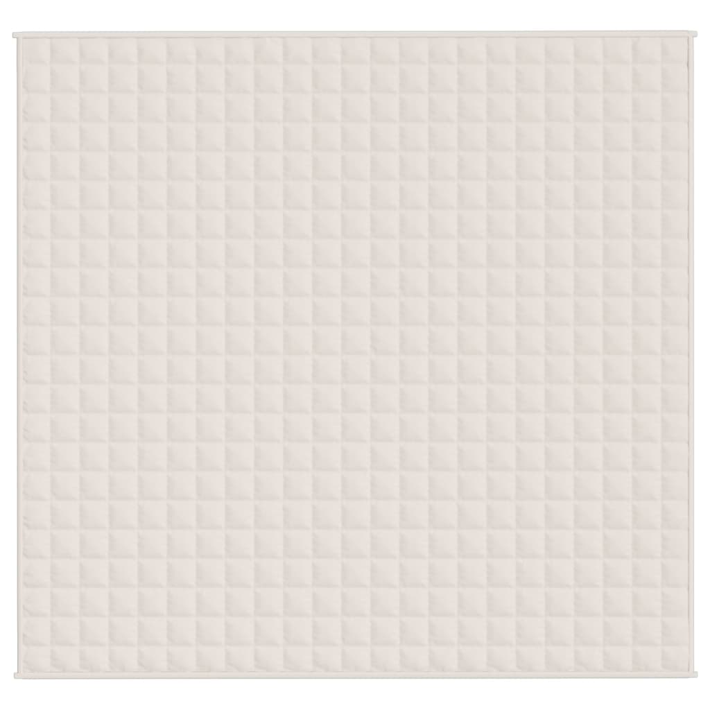Verzwaringsdeken 220x230 cm 11 kg stof lichtcrèmekleurig