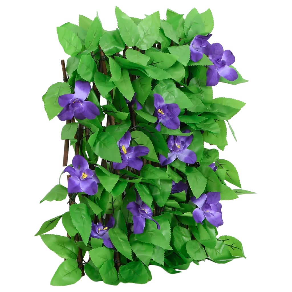 Kunstplant klimop op latwerk 5 st uittrekbaar 180x20 cm groen