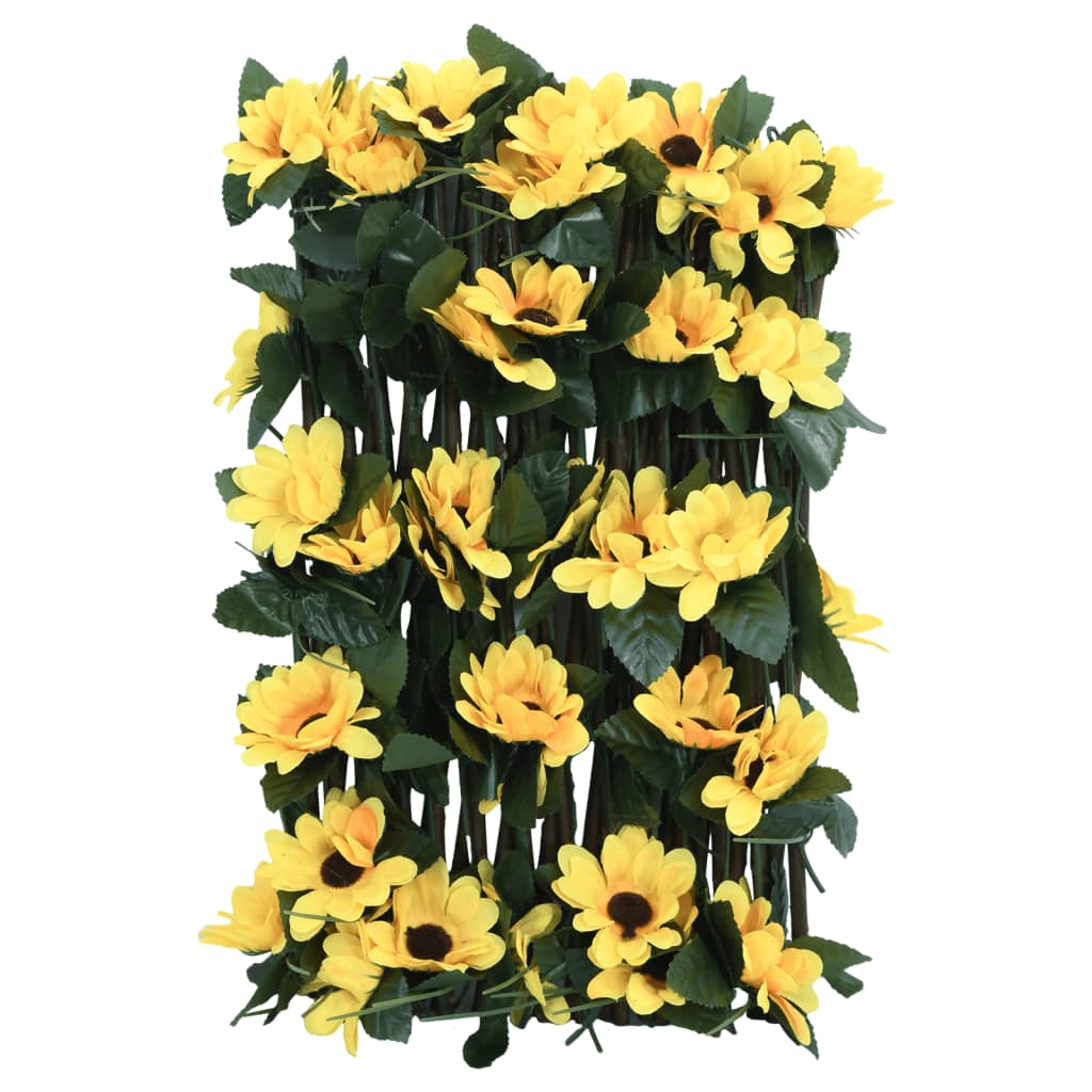 Kunstplant klimop op latwerk 5 st uittrekbaar 180x20 cm geel