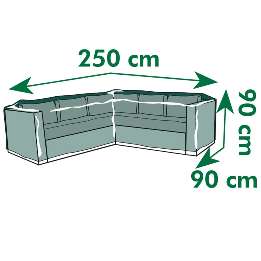 Tuinmeubelhoes voor L-vormige ligbedden 250x90x90 cm