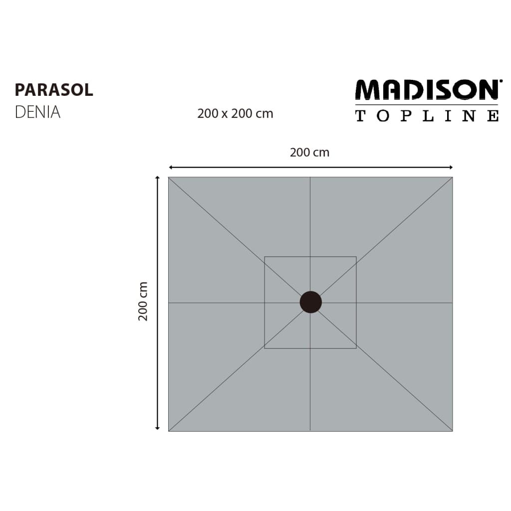 Parasol Denia 200x200 cm groen