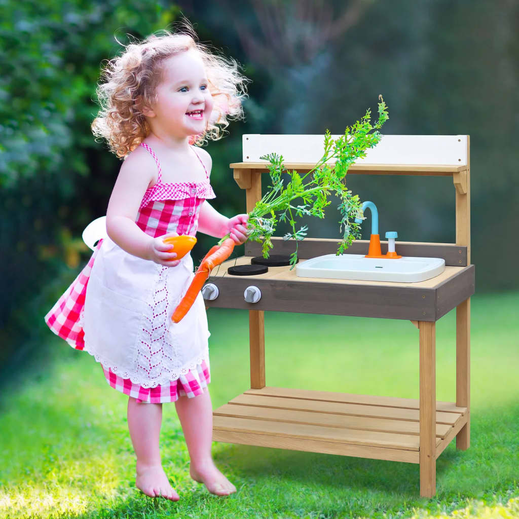 Zand- en waterspeelkeuken Rosa medium bruin