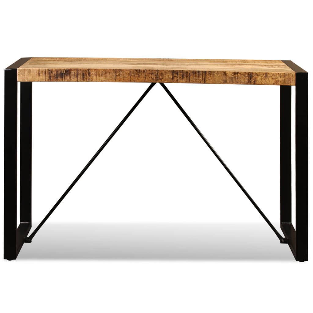 Eettafel 120 cm massief ruw mangohout