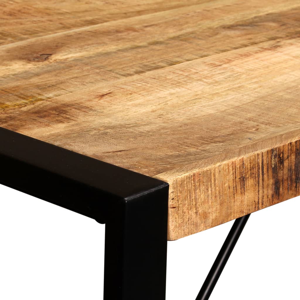 Eettafel 120 cm massief ruw mangohout