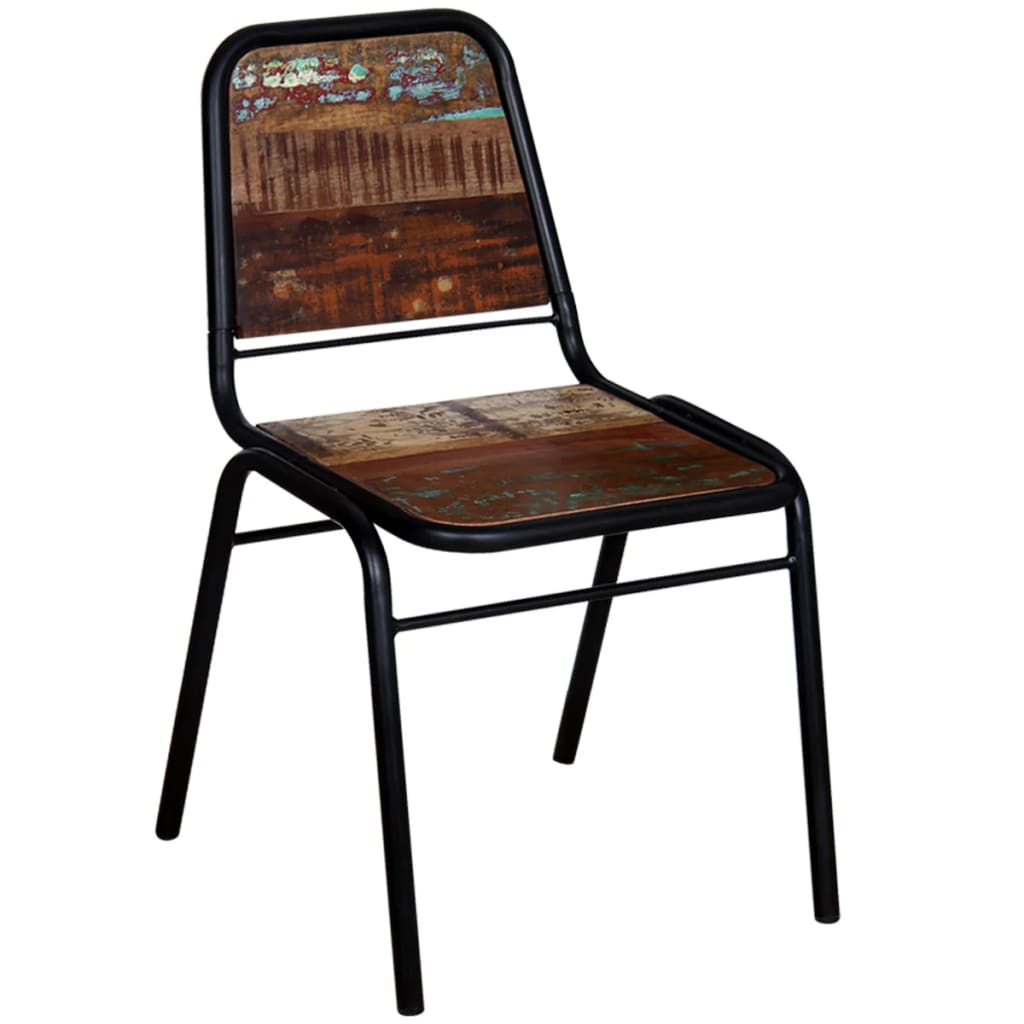 Eetkamerstoelen 6 st massief gerecycled hout