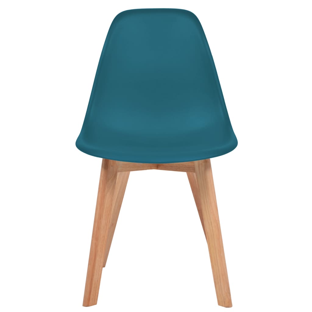 Eetkamerstoelen 6 st kunststof turquoise