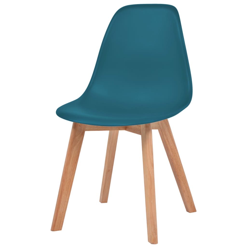 Eetkamerstoelen 6 st kunststof turquoise