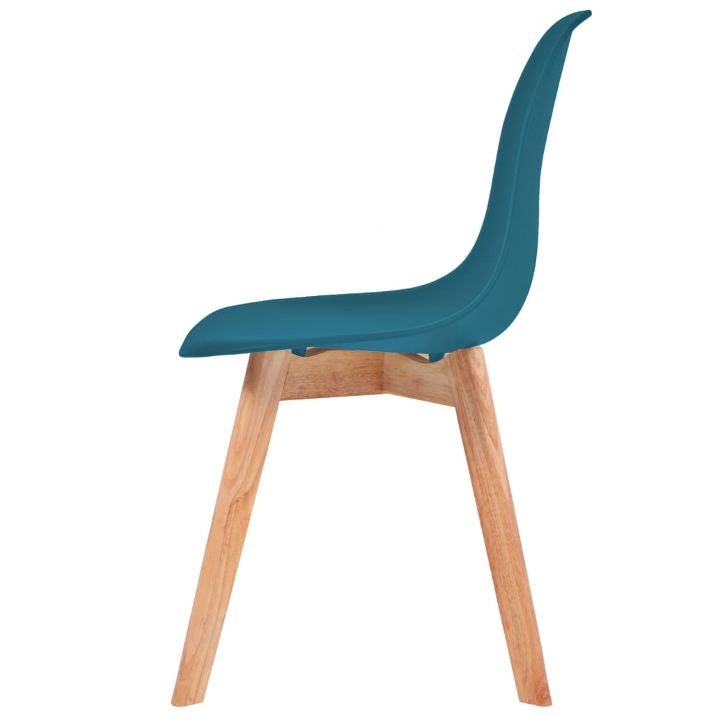 Eetkamerstoelen 6 st kunststof turquoise