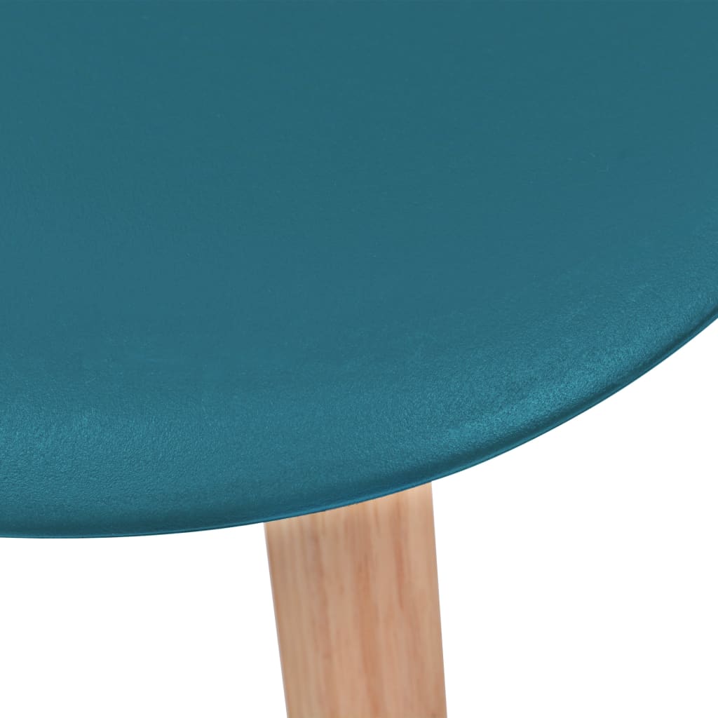 Eetkamerstoelen 6 st kunststof turquoise