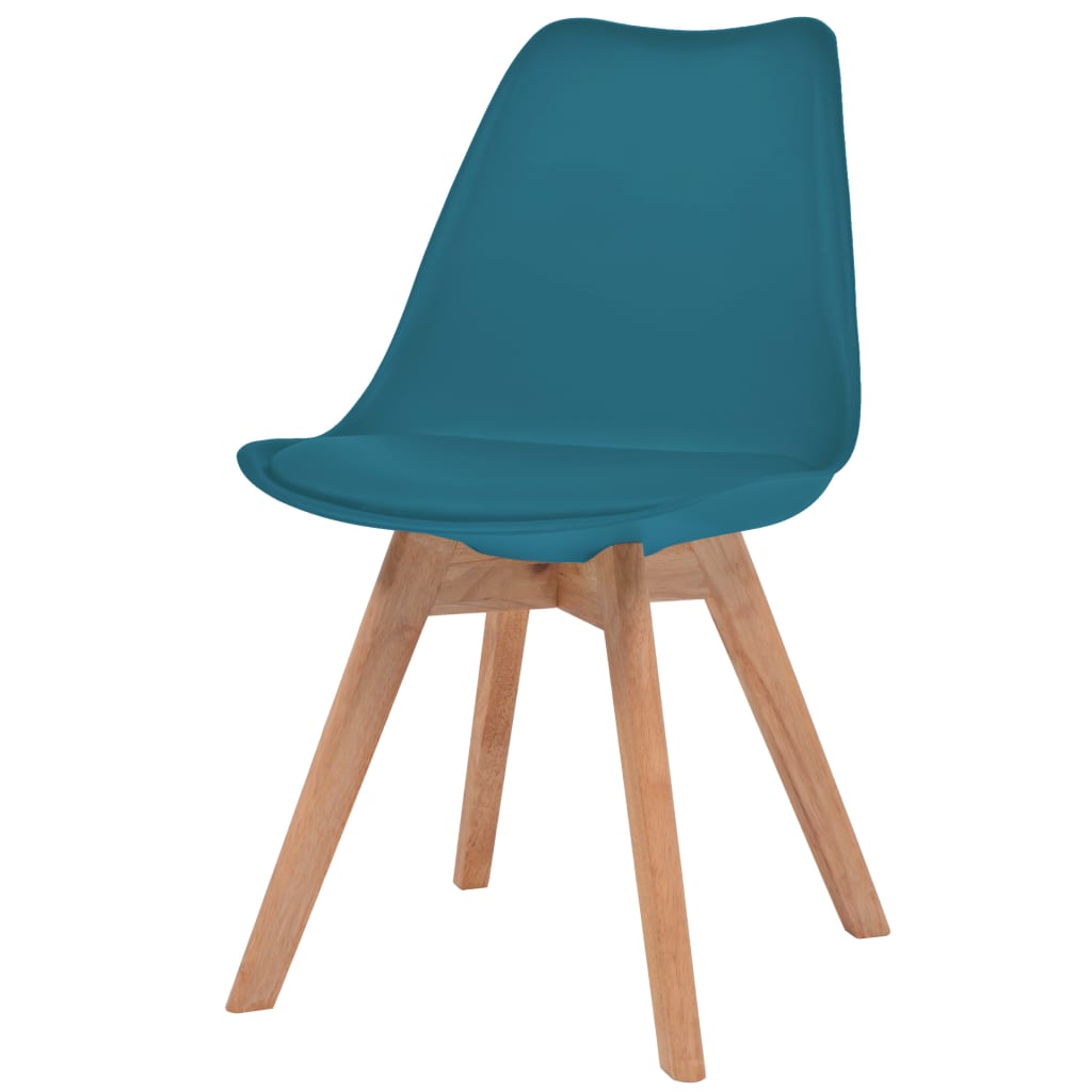 Eetkamerstoelen 6 st kunststof turquoise