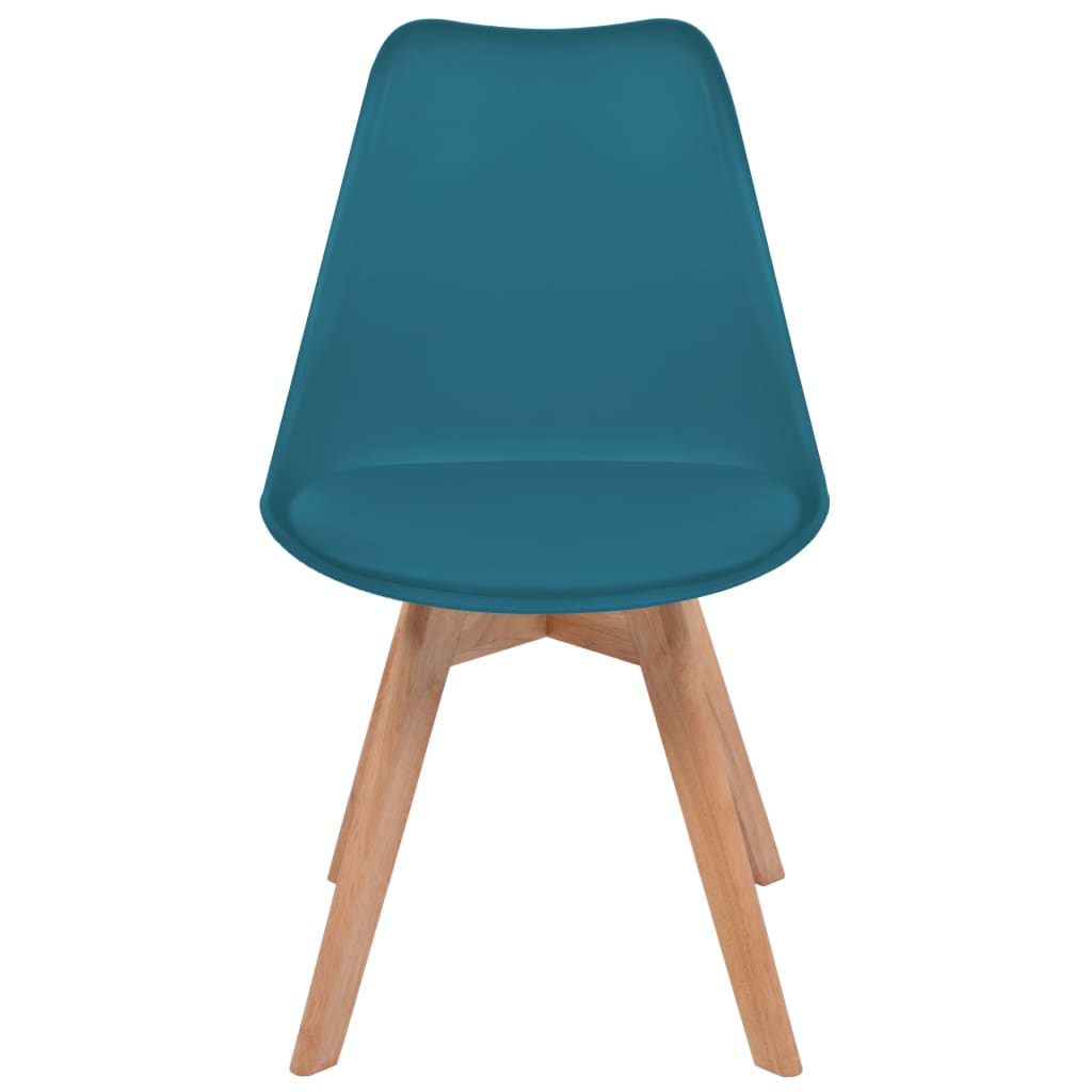 Eetkamerstoelen 6 st kunststof turquoise