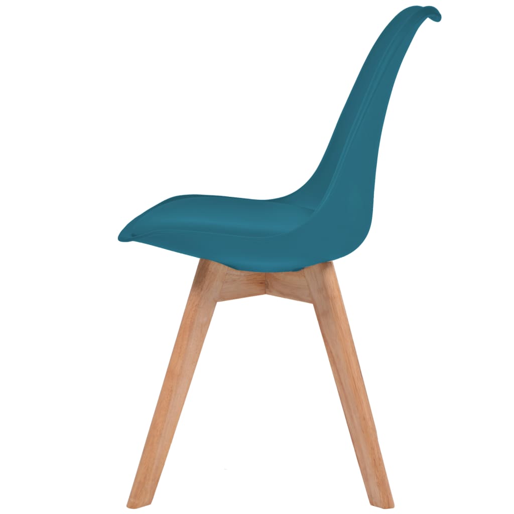 Eetkamerstoelen 6 st kunststof turquoise