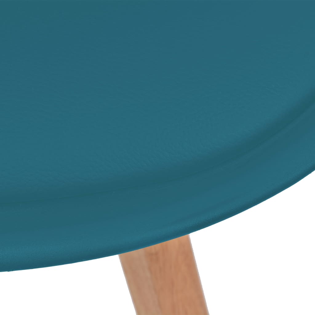 Eetkamerstoelen 6 st kunststof turquoise