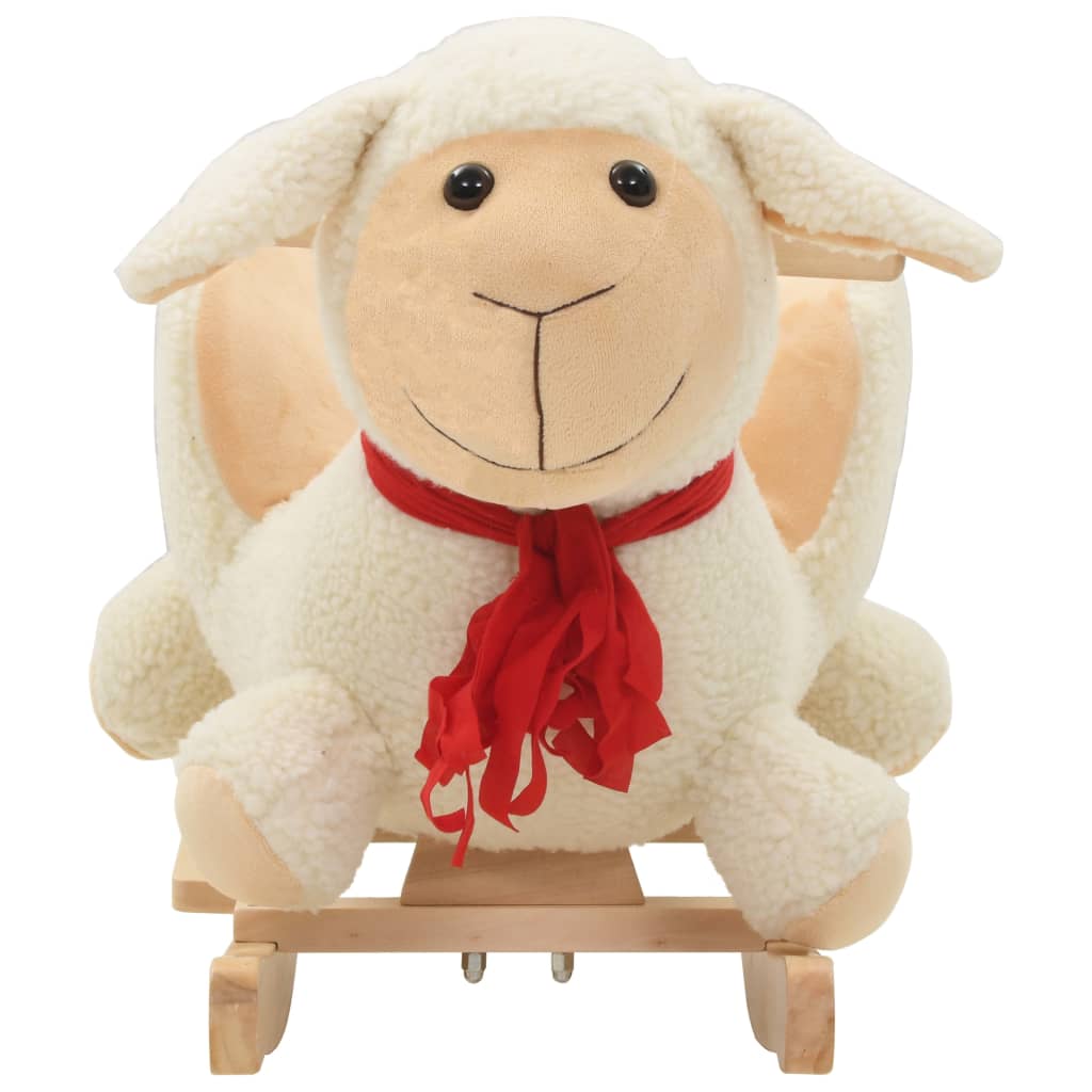 Hobbeldier schaap met rugleuning 60x32x50 cm pluche wit