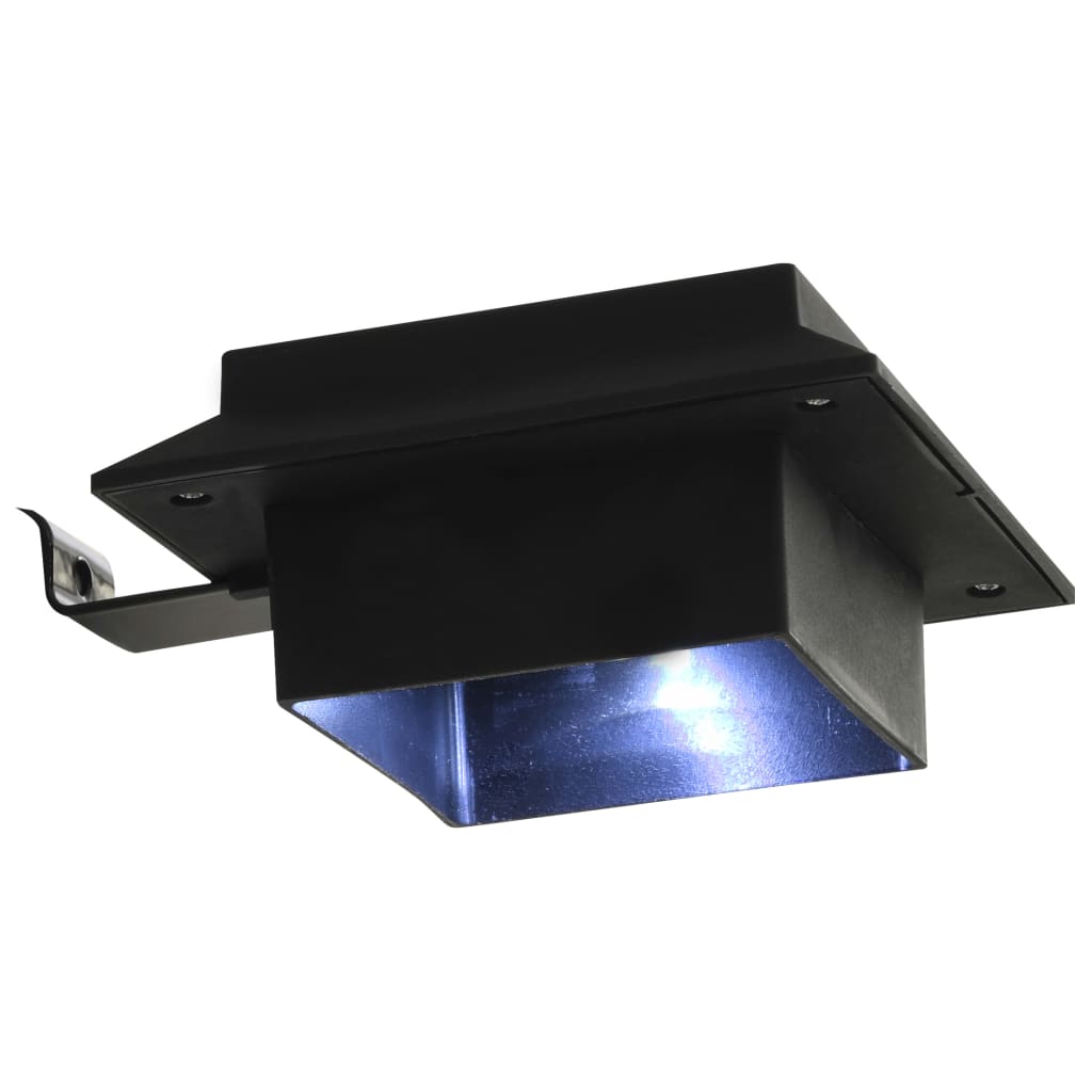 LED-solarlampen vierkant 12 cm zwart 6 st