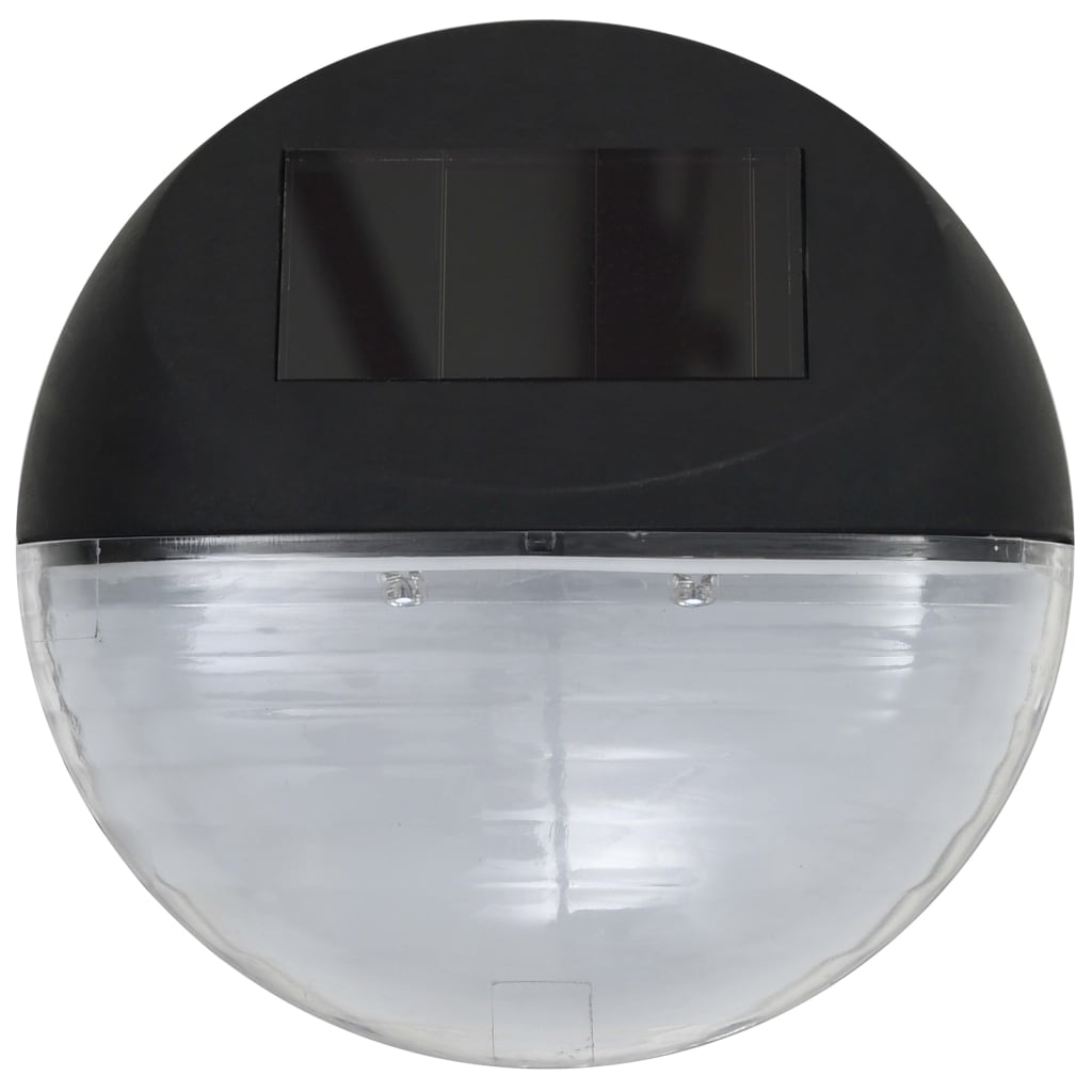 LED-wandlampen solar rond zwart 12 st