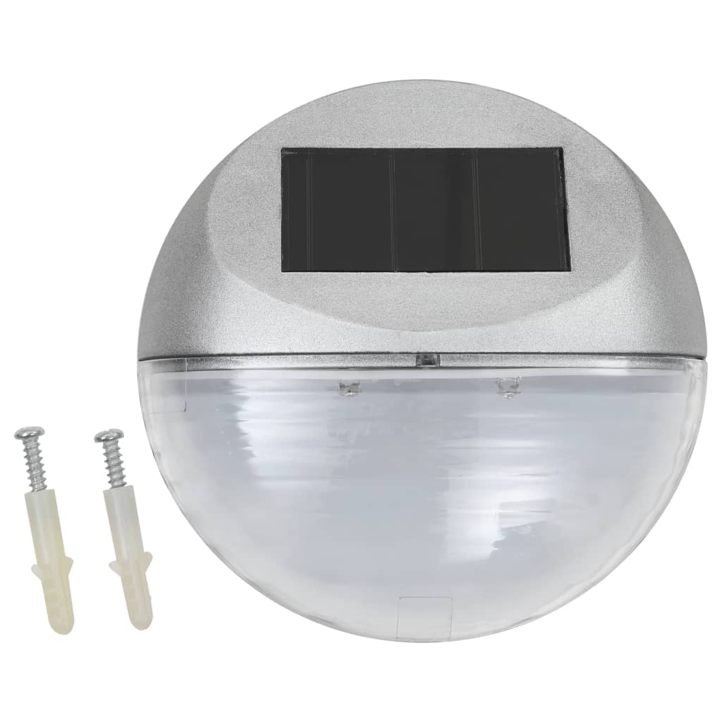 LED-wandlampen solar rond zilver 12 st