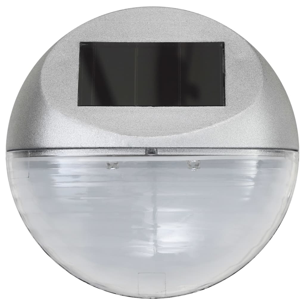 LED-wandlampen solar rond zilver 12 st