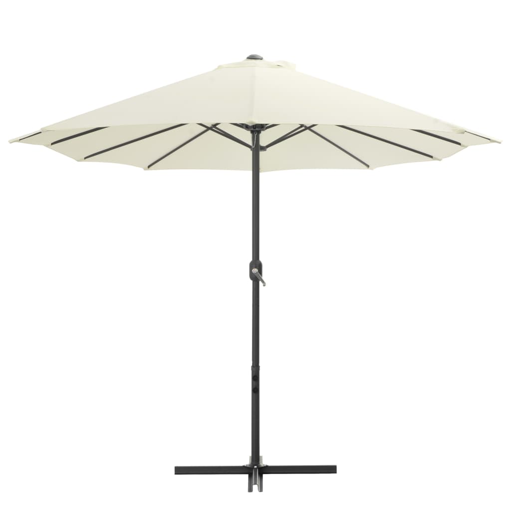 Parasol met aluminium paal 460x270 cm zandkleurig