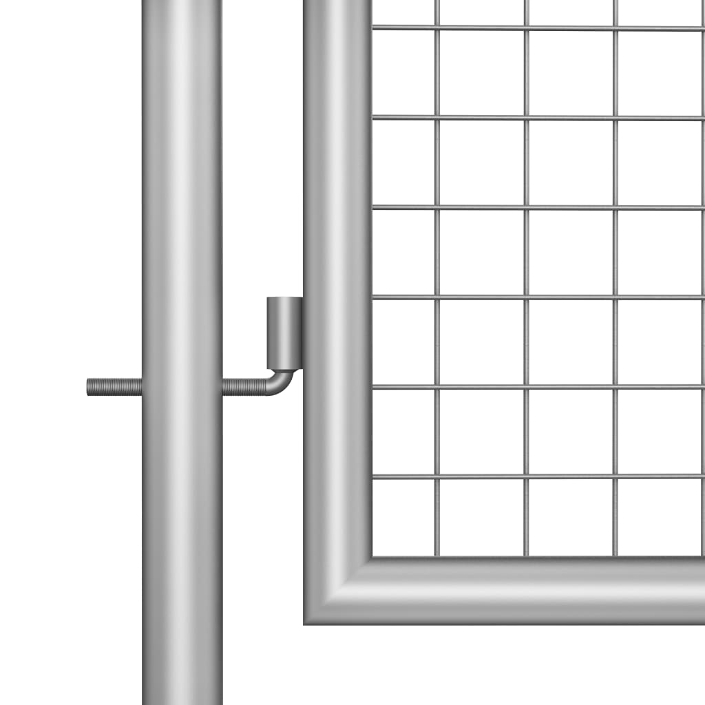 Poort 415x125 cm gegalvaniseerd staal zilverkleurig