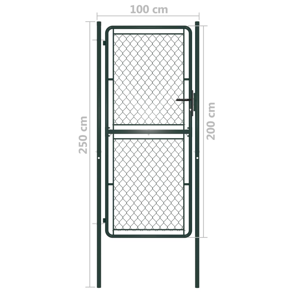 Poort 100x200 cm staal groen