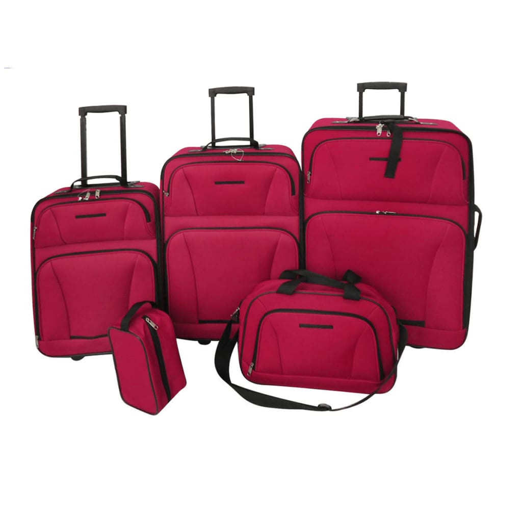 Reisbagage set rood 5-delig