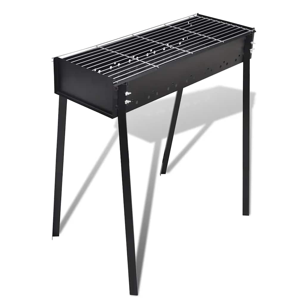 Houtskoolbarbecue staand vierkant 75x28 cm