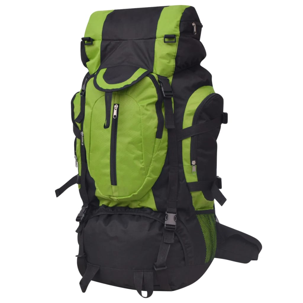 Rugzak hiking XXL 75 L zwart en groen