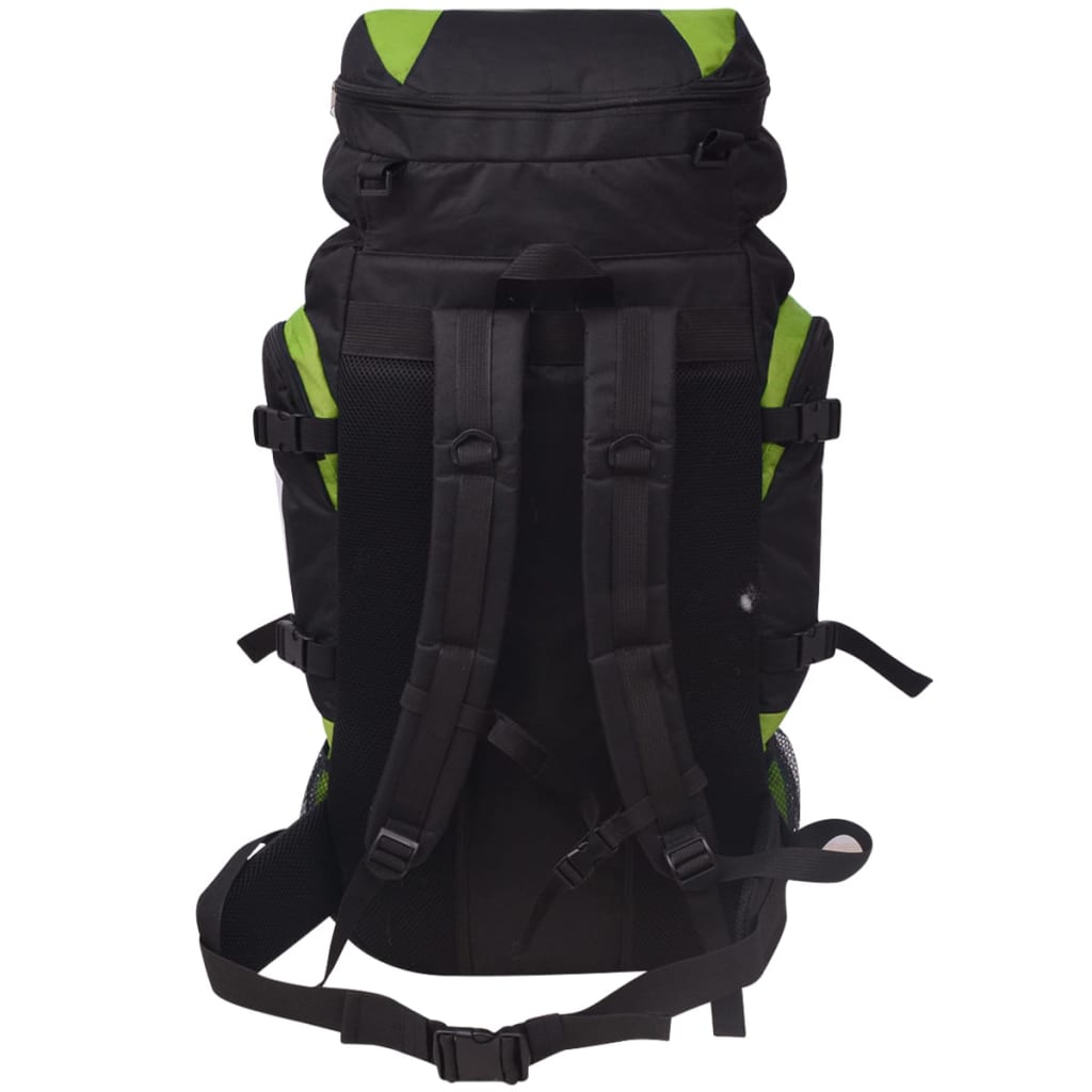 Rugzak hiking XXL 75 L zwart en groen