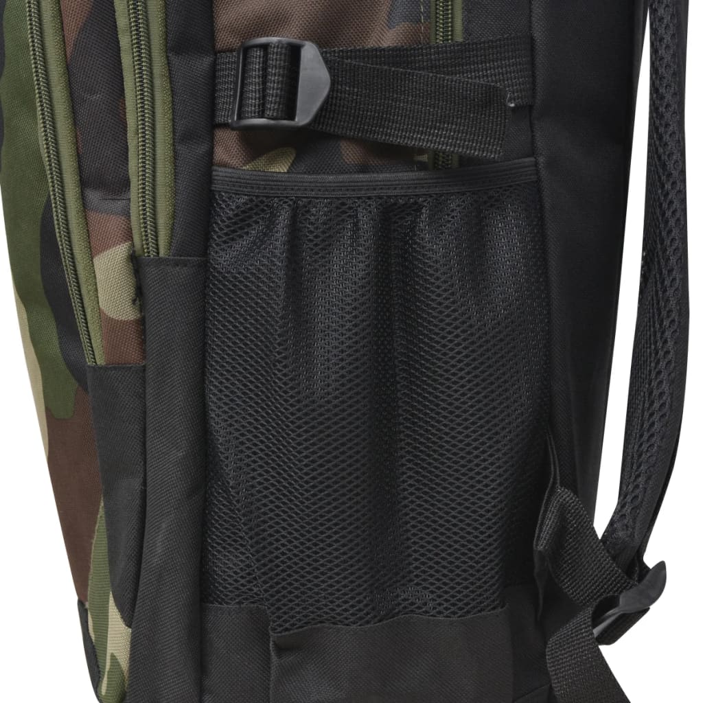 Rugzak voor school 40 L zwart en camouflage