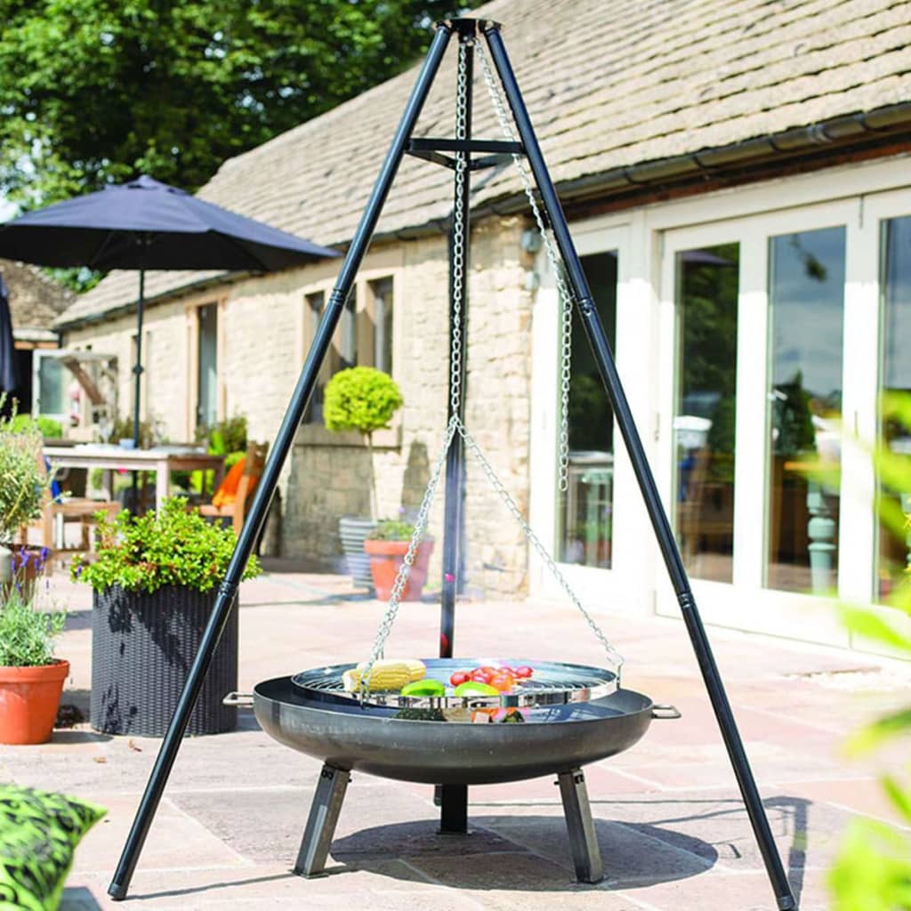 Driepootbarbecue zwart 172 cm BBQ TRIPOD