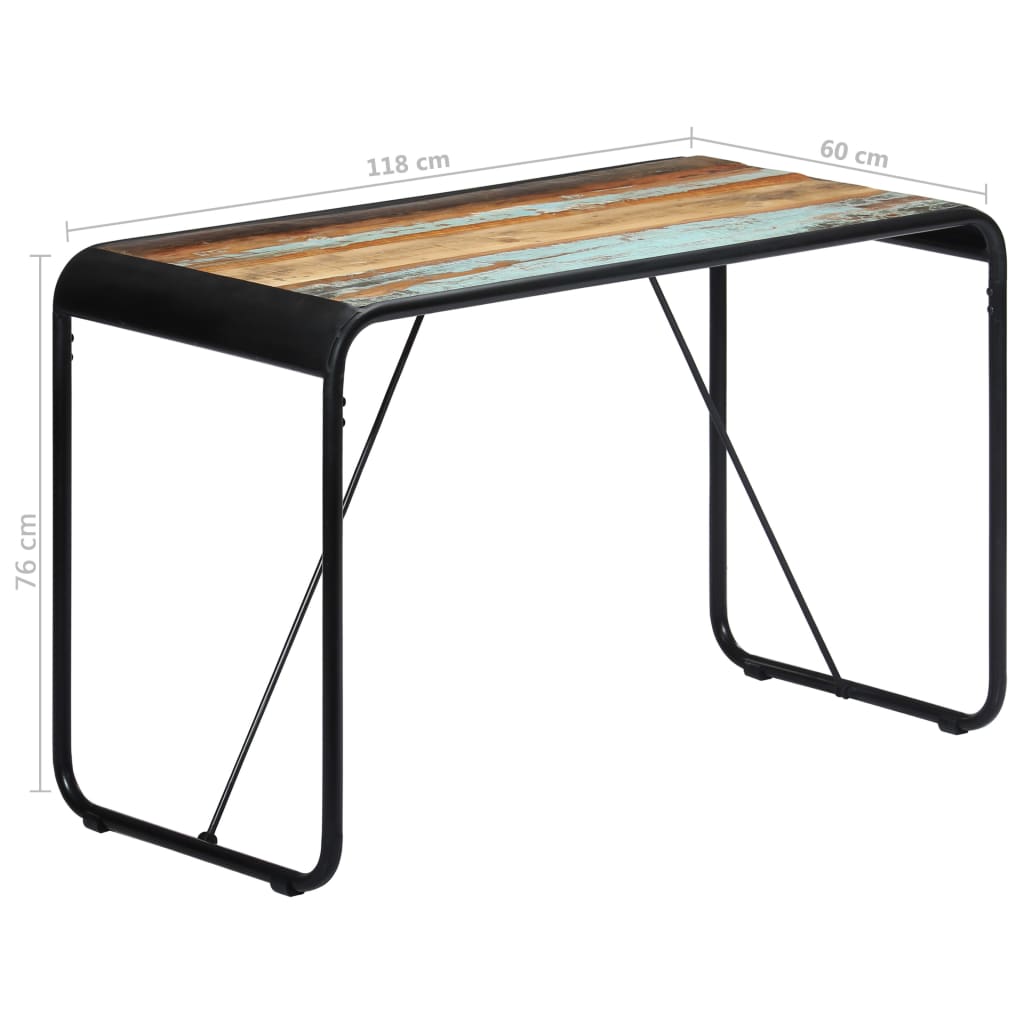 Eettafel 118x60x76 cm massief gerecycled hout