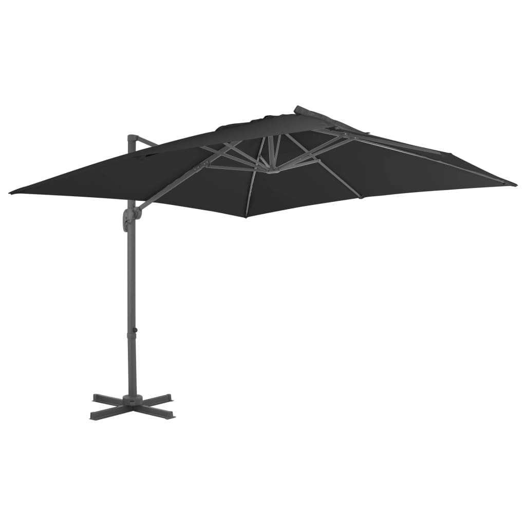 Parasol met draagbare voet antracietkleurig