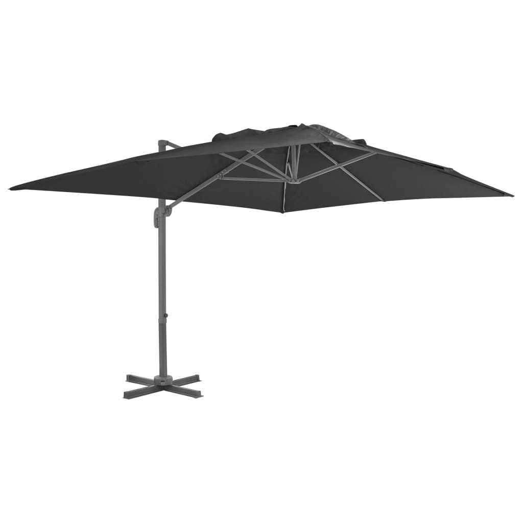 Parasol met draagbare voet antracietkleurig