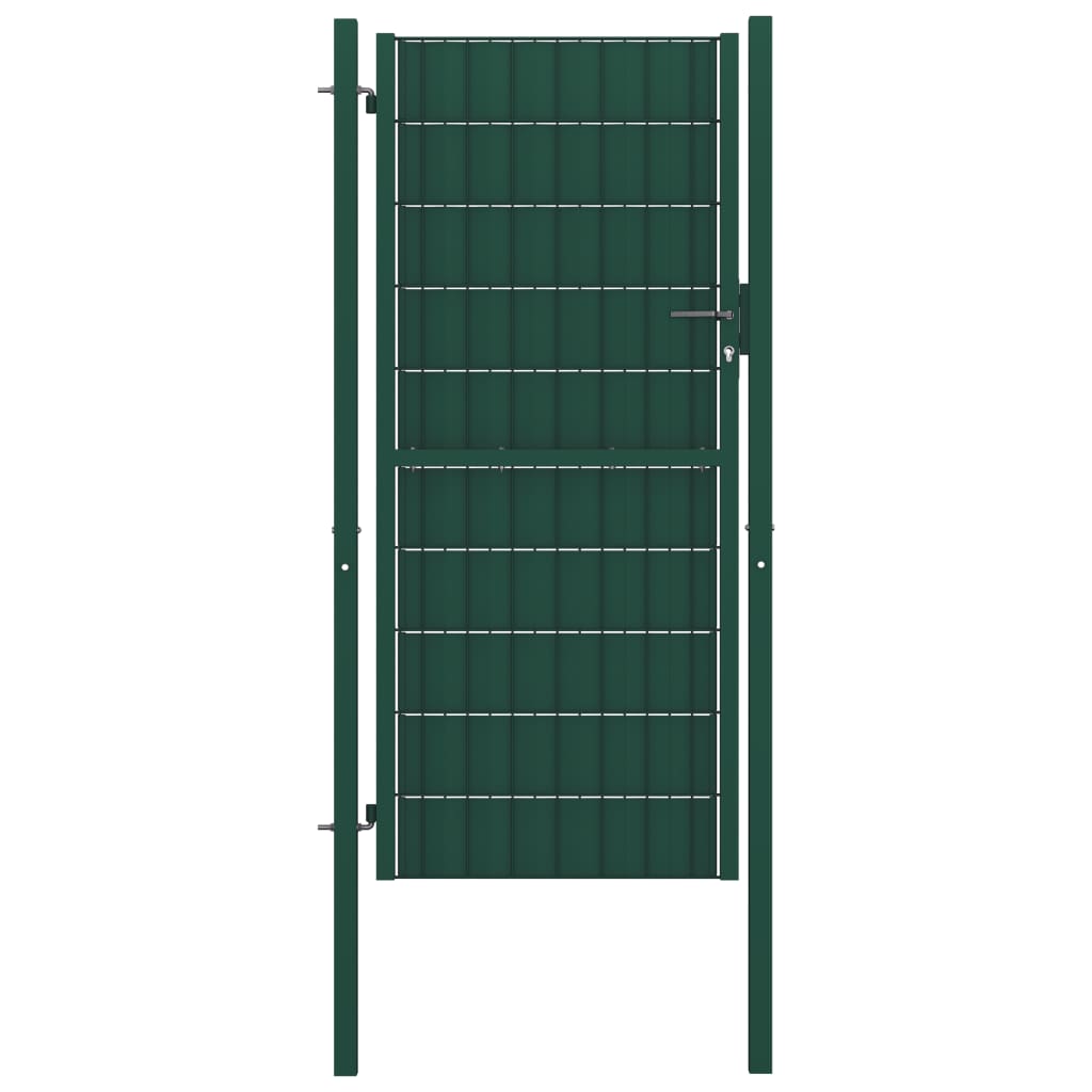 Poort 100x124 cm PVC en staal groen