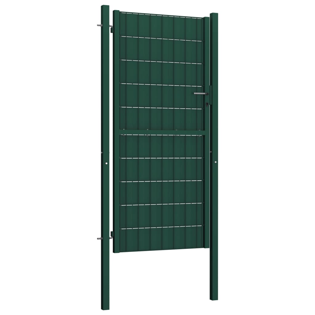 Poort 100x124 cm PVC en staal groen