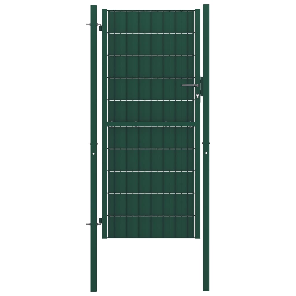 Poort 100x204 cm PVC en staal groen