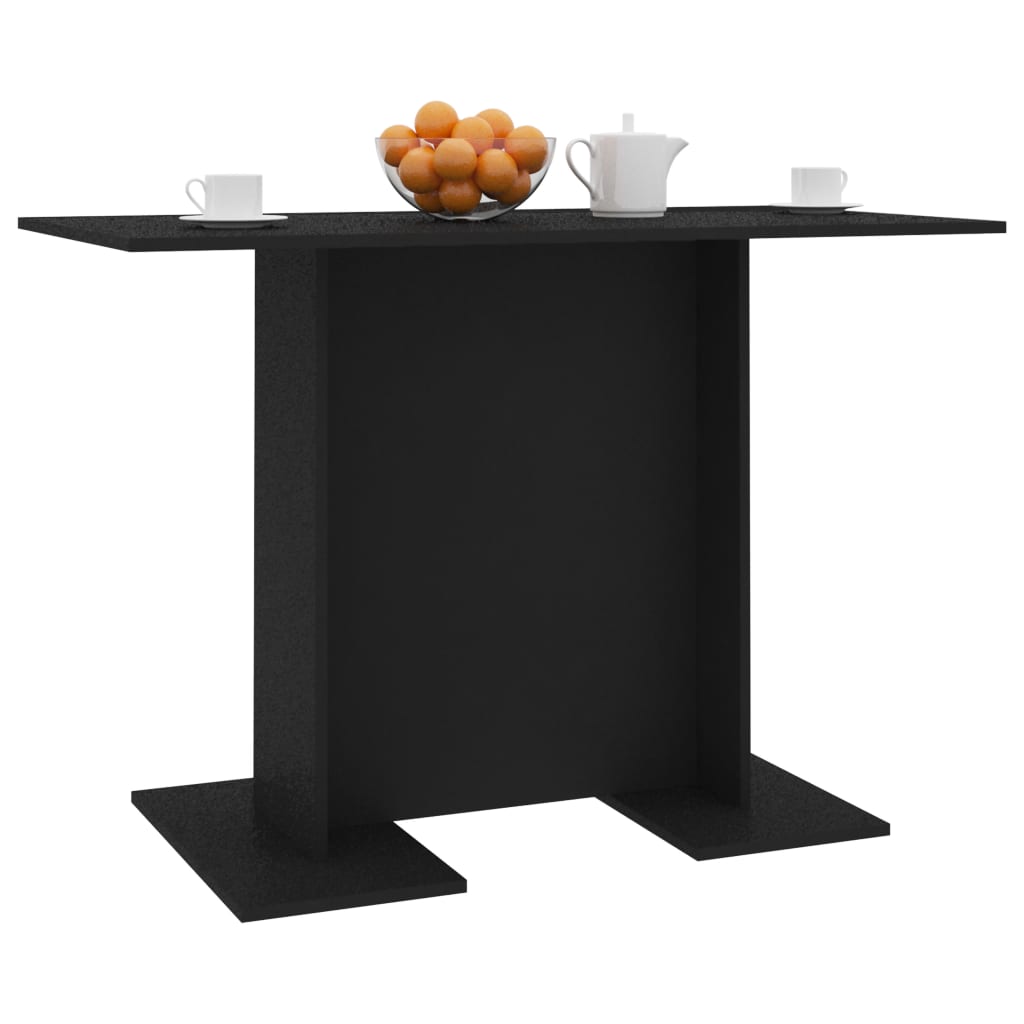 Eettafel 110x60x75 cm bewerkt hout zwart