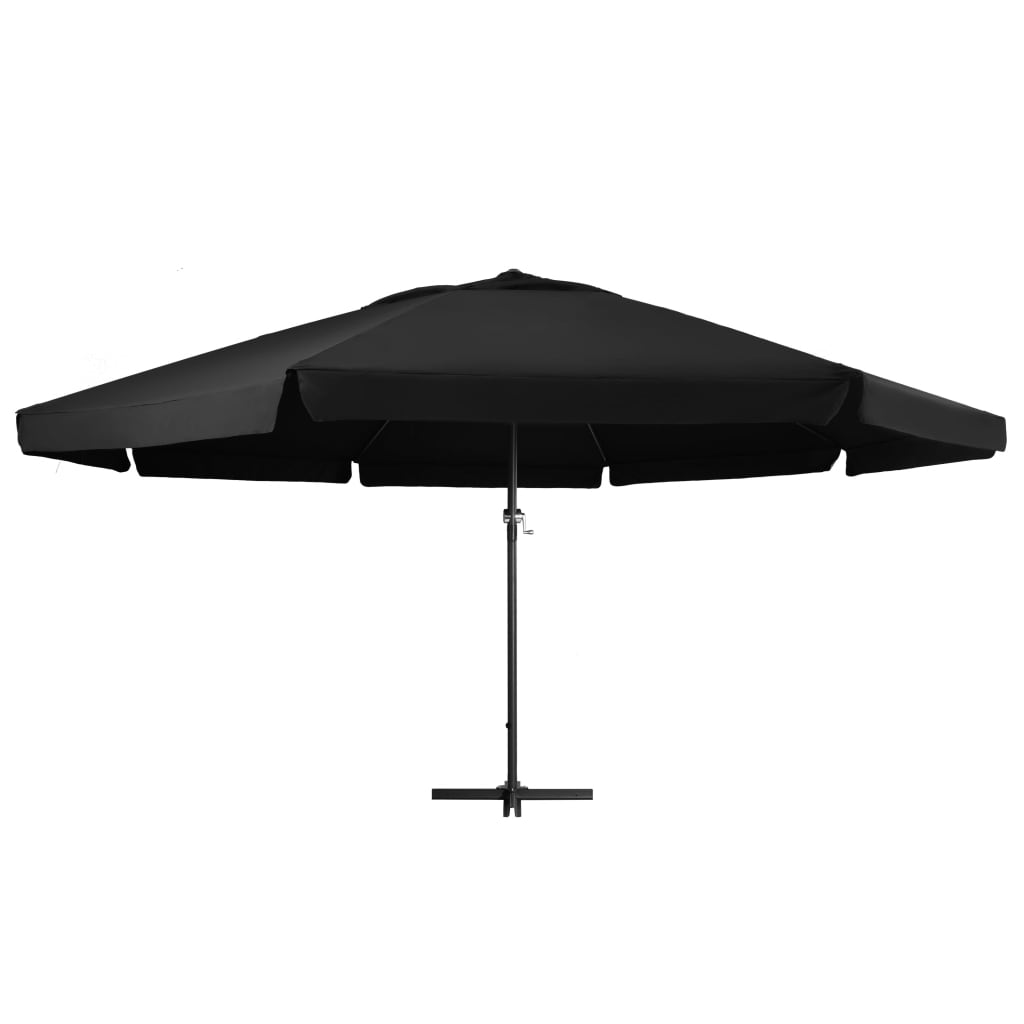 Parasol met aluminium paal 500 cm zwart