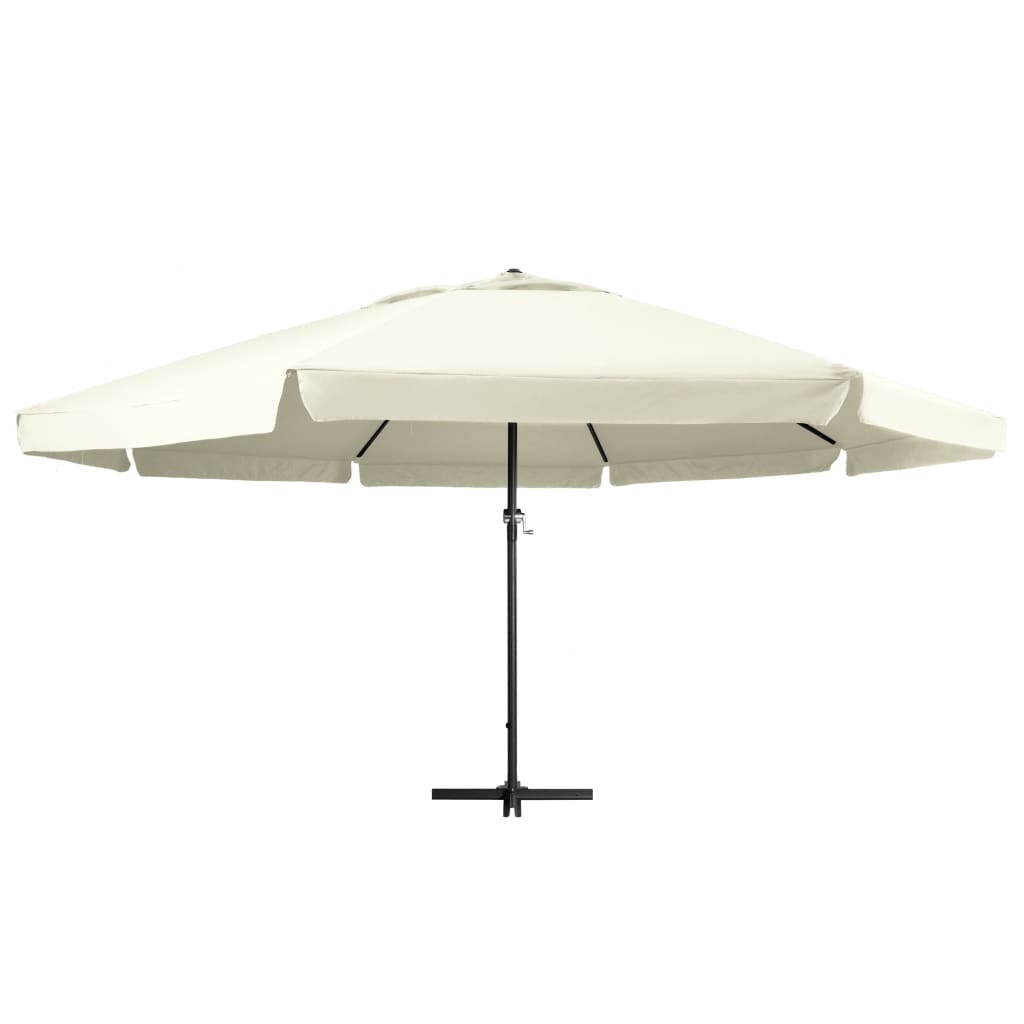 Parasol met aluminium paal 600 cm zandwit