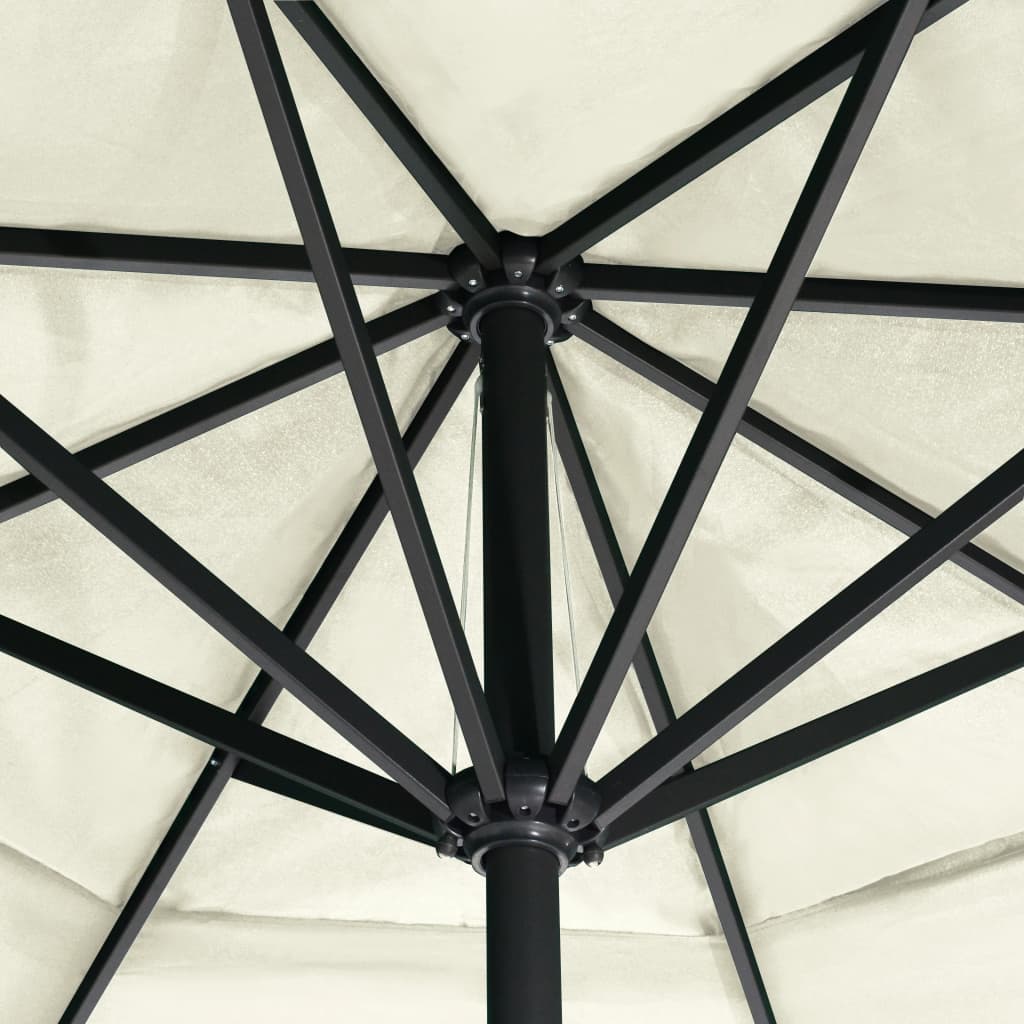 Parasol met aluminium paal 600 cm zandwit