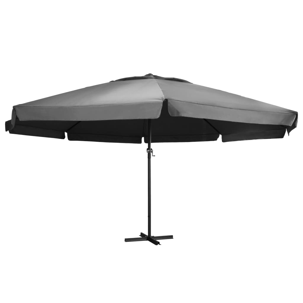 Parasol met aluminium paal 600 cm antracietkleurig