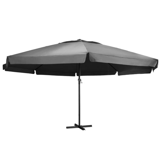 Parasol met aluminium paal 600 cm antracietkleurig