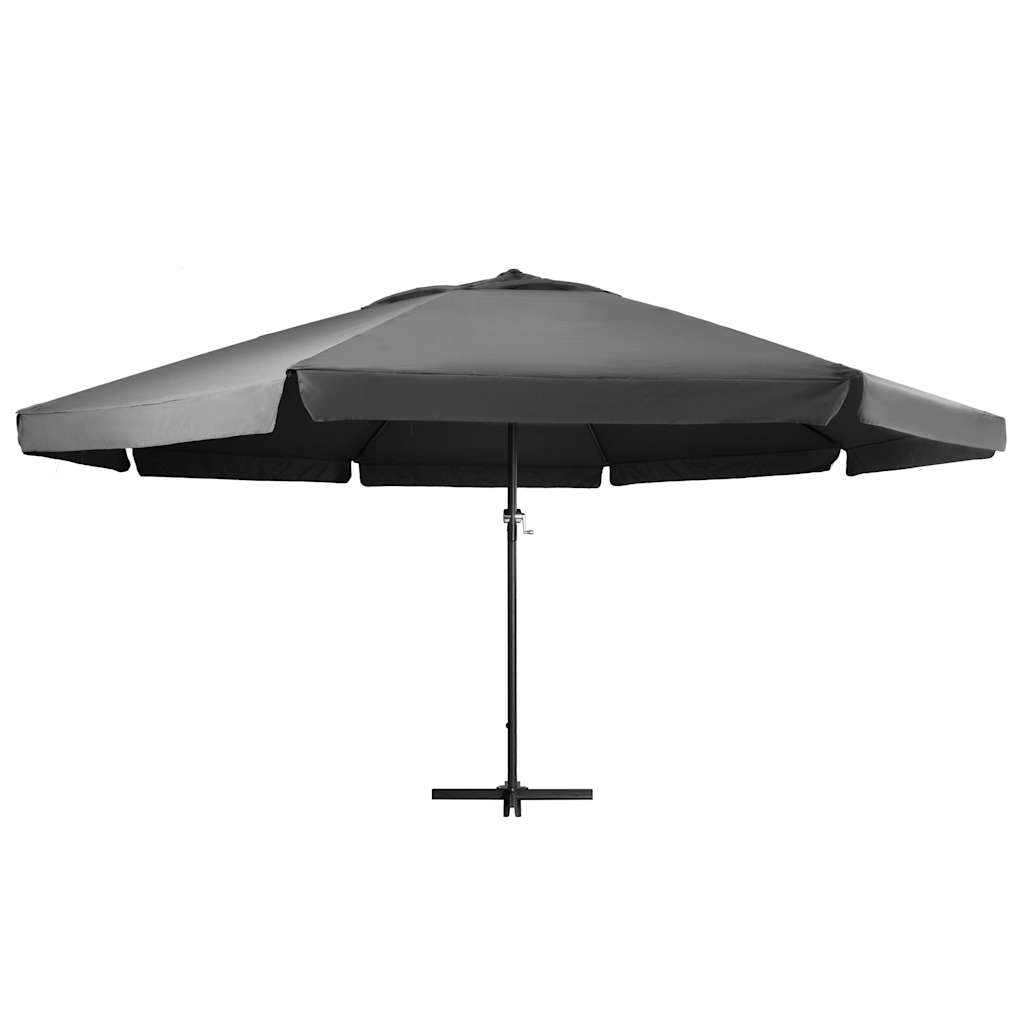 Parasol met aluminium paal 600 cm antracietkleurig