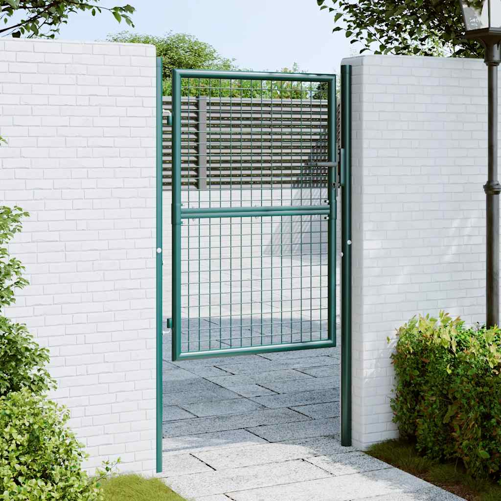 Poort 100x125 cm staal groen