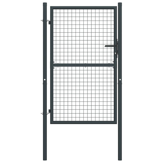 Gaaspoort 100x255 cm gegalvaniseerd staal grijs