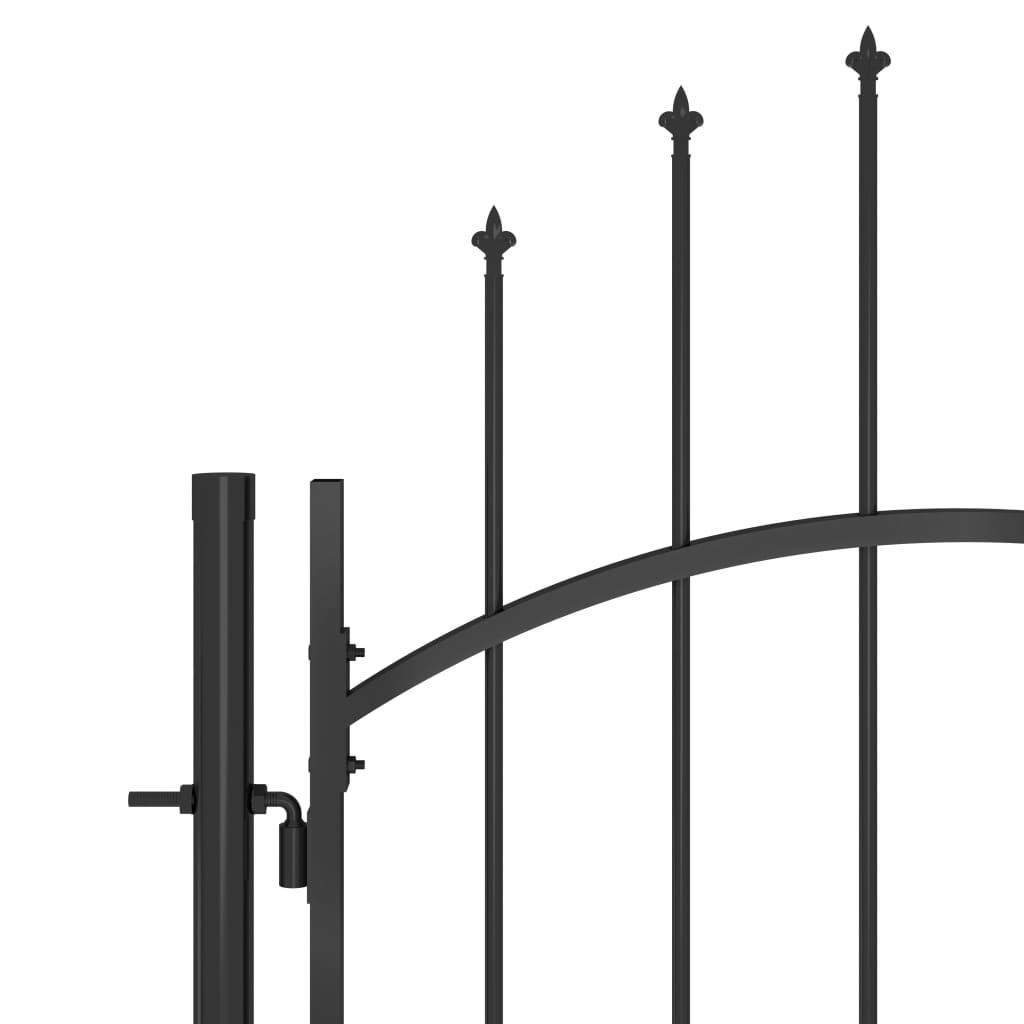 Poort 1x2,2 m staal zwart