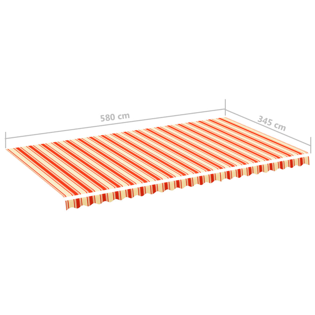 Vervangingsdoek voor luifel 6x3,5 m geel en oranje